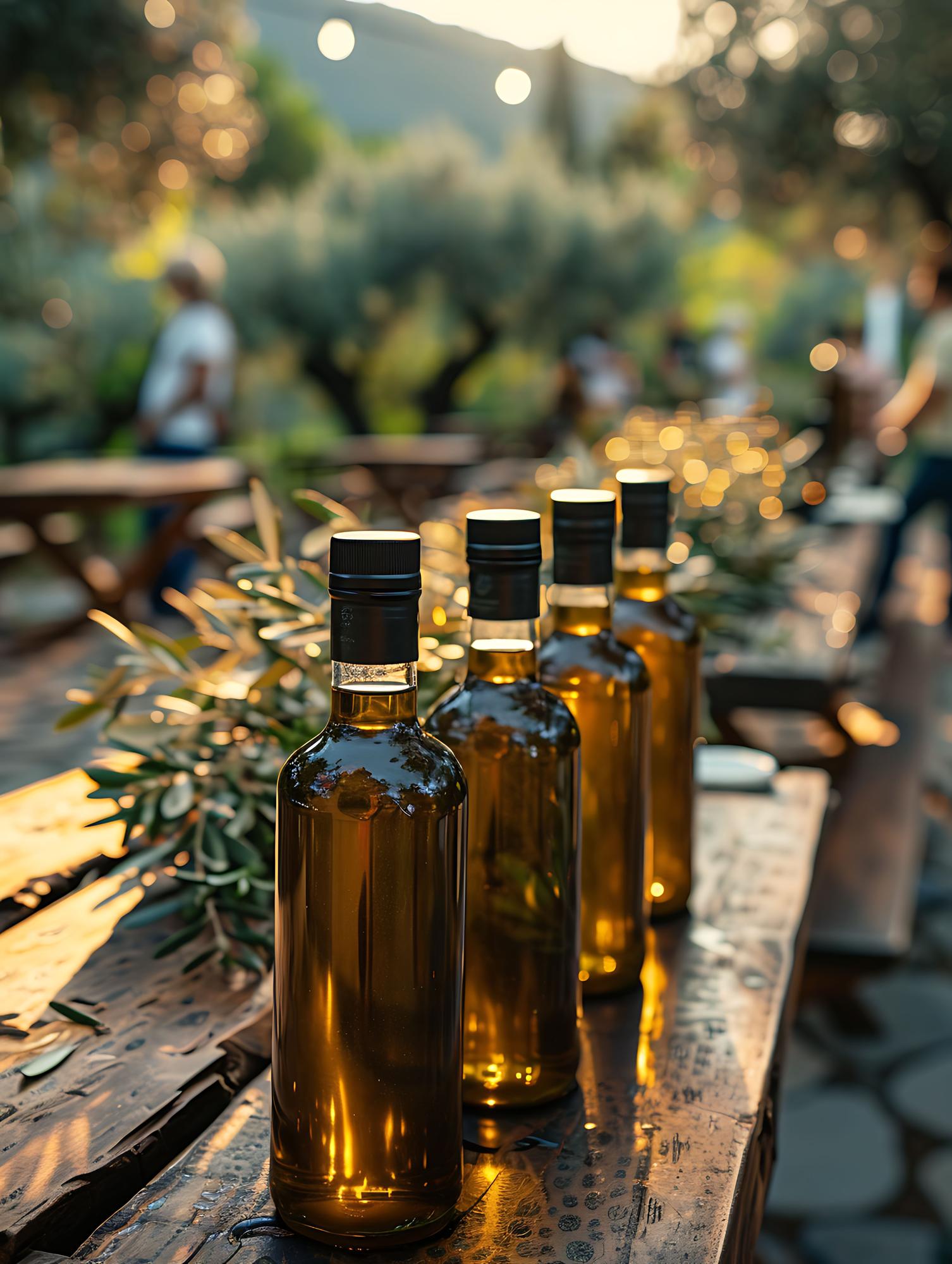 Small-batch olive oil bottles